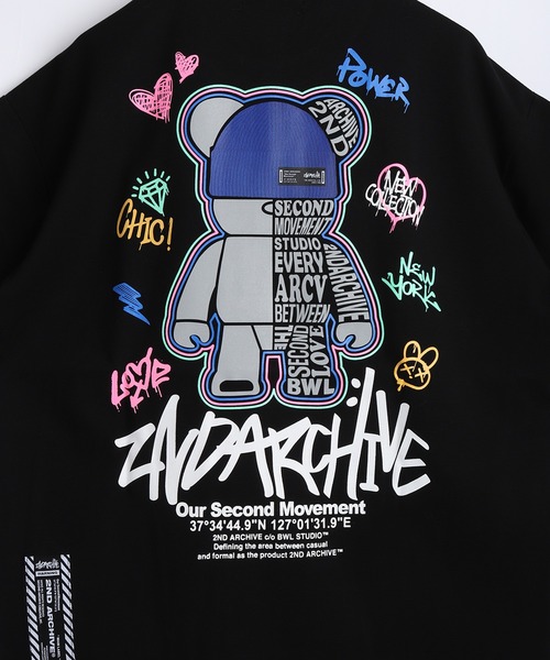 WESTSEA（ウエストシー）の「2ND ARCHIVE / セカンドアーカイブ グラフィックプリント 発光 半袖Tシャツ ベアー 犬モチーフ ビッグサイズ（Tシャツ/カットソー・メンズ・ブラック/ブラック系その他2/ブラック系その他/ブラック系その他3/ブラック系その他4・FREE）」の19枚目の写真