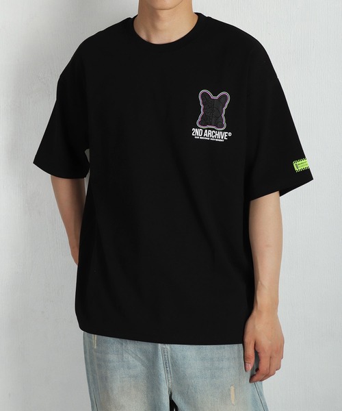 WESTSEA（ウエストシー）の「2ND ARCHIVE / セカンドアーカイブ グラフィックプリント 発光 半袖Tシャツ ベアー 犬モチーフ ビッグサイズ（Tシャツ/カットソー・メンズ・ブラック/ブラック系その他2/ブラック系その他/ブラック系その他3/ブラック系その他4・FREE）」の11枚目の写真