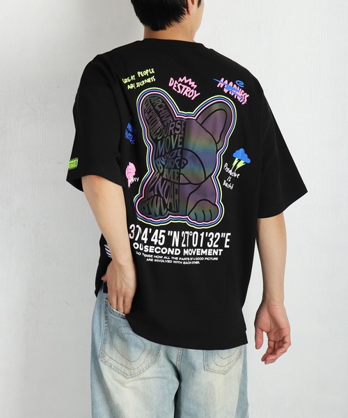 WESTSEA（ウエストシー）の「2ND ARCHIVE / セカンドアーカイブ グラフィックプリント 発光 半袖Tシャツ ベアー 犬モチーフ ビッグサイズ（Tシャツ/カットソー・メンズ・ブラック/ブラック系その他2/ブラック系その他/ブラック系その他3/ブラック系その他4・FREE）」の13枚目の写真