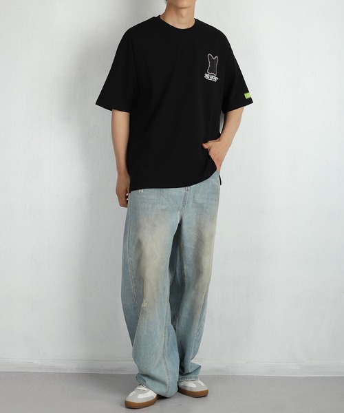 WESTSEA（ウエストシー）の「2ND ARCHIVE / セカンドアーカイブ グラフィックプリント 発光 半袖Tシャツ ベアー 犬モチーフ ビッグサイズ（Tシャツ/カットソー・メンズ・ブラック/ブラック系その他2/ブラック系その他/ブラック系その他3/ブラック系その他4・FREE）」の14枚目の写真