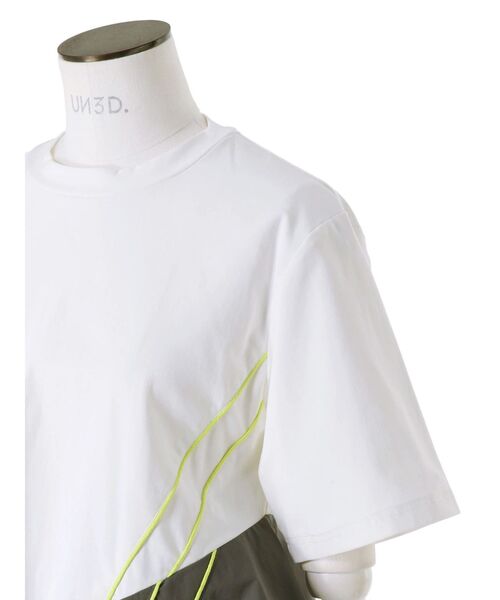 UN3D.(アンスリード)の「SIDE LINE TUCK T SHIRT / サイドラインタックTシャツ(Tシャツ/カットソー・レディース・ホワイト/ブラック・36/38)」の16枚目の写真
