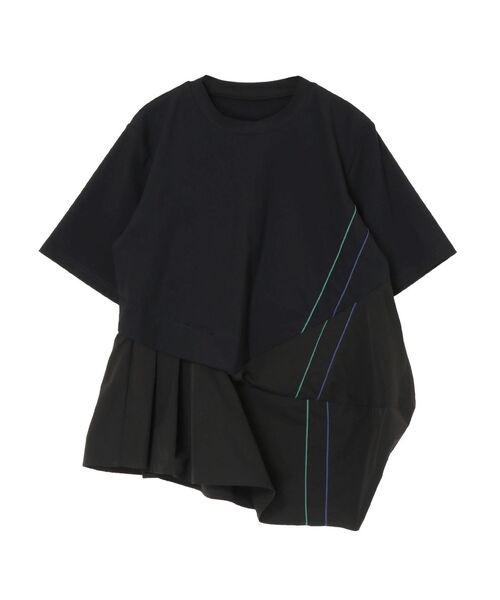 UN3D.(アンスリード)の「SIDE LINE TUCK T SHIRT / サイドラインタックTシャツ(Tシャツ/カットソー・レディース・ホワイト/ブラック・36/38)」の21枚目の写真