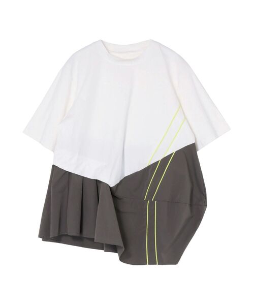 UN3D.(アンスリード)の「SIDE LINE TUCK T SHIRT / サイドラインタックTシャツ(Tシャツ/カットソー・レディース・ホワイト/ブラック・36/38)」の20枚目の写真
