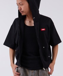 improves（インプローブス）の「【SIDEWAY STANCE】ボックスロゴ刺しゅう ライト裏毛 半袖ジップアップパーカー（パーカー）」