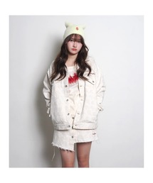 RADIO EVA（ラヂオエヴァ）の「RADIO EVA A333 EVANGELION MONOGRAM JACQUARD DENIM TRUCKER JACKET（デニムジャケット）」