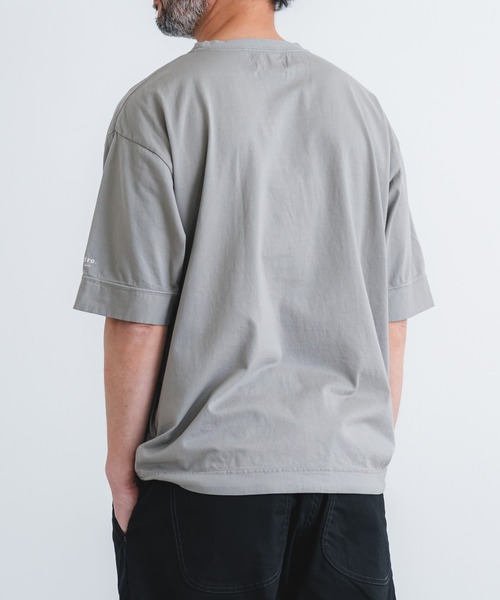 quadro（クオドロ）の「40/2CM天竺脇ポケット5分袖クルーネック（Tシャツ/カットソー・メンズ・チャコール/オフホワイト/グレー/ダークグリーン・MEDIUM/LARGE）」の12枚目の写真