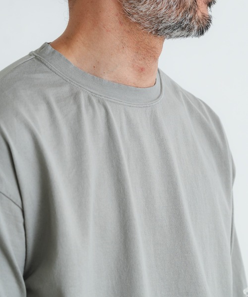 quadro（クオドロ）の「40/2CM天竺脇ポケット5分袖クルーネック（Tシャツ/カットソー・メンズ・チャコール/オフホワイト/グレー/ダークグリーン・MEDIUM/LARGE）」の19枚目の写真