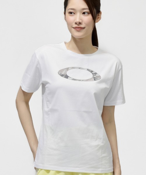 OAKLEY（オークリー）の「オークリー  RADIANT NANOVEIL ELLIPSE TEE 11.0（Tシャツ/カットソー・レディース・ホワイト/サンドグレー/ブラック・XL/L/M/S）」の2枚目の写真