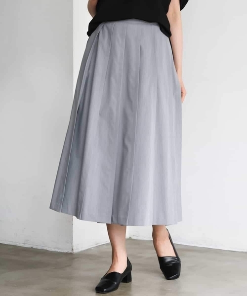 MICHEL KLEIN（ミッシェル・クラン）の「[セットアップ対応]プリーツスカート（スカート・レディース・カーキ・38）」の5枚目の写真