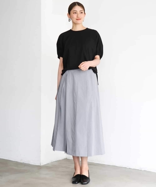 MICHEL KLEIN（ミッシェル・クラン）の「[セットアップ対応]プリーツスカート（スカート・レディース・カーキ・38）」の6枚目の写真