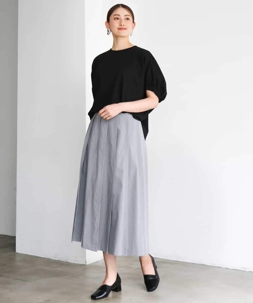 MICHEL KLEIN（ミッシェル・クラン）の「[セットアップ対応]プリーツスカート（スカート・レディース・カーキ・38）」の7枚目の写真