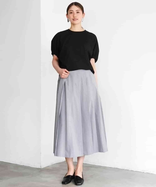 MICHEL KLEIN（ミッシェル・クラン）の「[セットアップ対応]プリーツスカート（スカート・レディース・カーキ・38）」の8枚目の写真