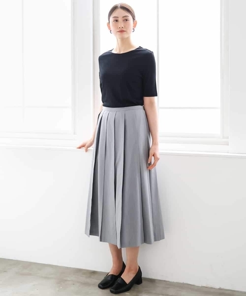 MICHEL KLEIN（ミッシェル・クラン）の「[セットアップ対応]プリーツスカート（スカート・レディース・カーキ・38）」の10枚目の写真