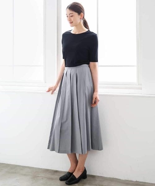 MICHEL KLEIN（ミッシェル・クラン）の「[セットアップ対応]プリーツスカート（スカート・レディース・カーキ・38）」の11枚目の写真