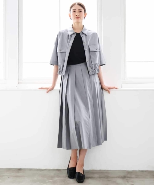MICHEL KLEIN（ミッシェル・クラン）の「[セットアップ対応]プリーツスカート（スカート・レディース・カーキ・38）」の13枚目の写真