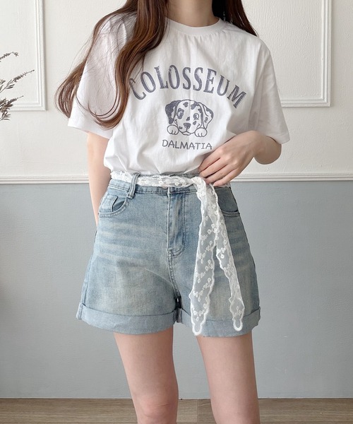 Nana(ナナ)の「レースベルト付きストレッチデニムショートパンツ(デニムパンツ・レディース・ブルー・X-LARGE/LARGE/MEDIUM)」の11枚目の写真
