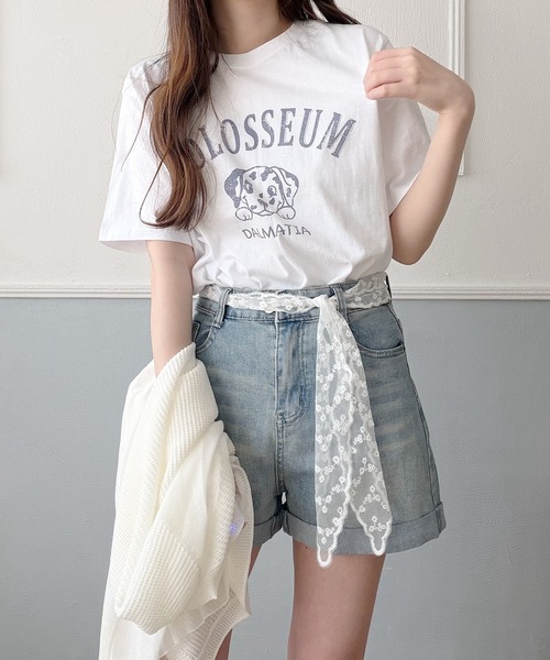 Nana(ナナ)の「レースベルト付きストレッチデニムショートパンツ(デニムパンツ・レディース・ブルー・X-LARGE/LARGE/MEDIUM)」の15枚目の写真
