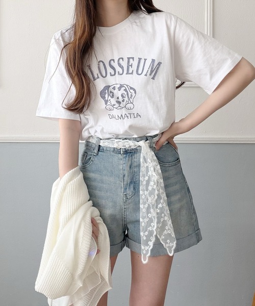 Nana(ナナ)の「レースベルト付きストレッチデニムショートパンツ(デニムパンツ・レディース・ブルー・X-LARGE/LARGE/MEDIUM)」の16枚目の写真