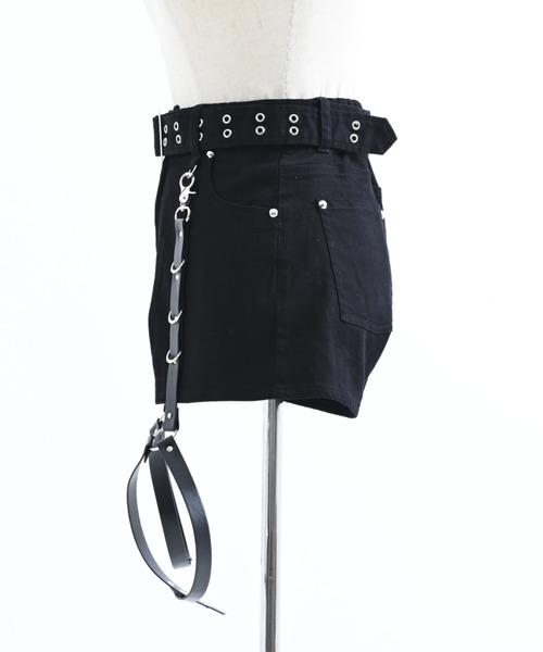 TRAVAS TOKYO(トラバス トウキョウ)の「『TRAVAS TOKYO/トラバス トーキョー』ガーターベルト付きショートパンツ(その他パンツ・レディース・ブラック・L/M)」の13枚目の写真