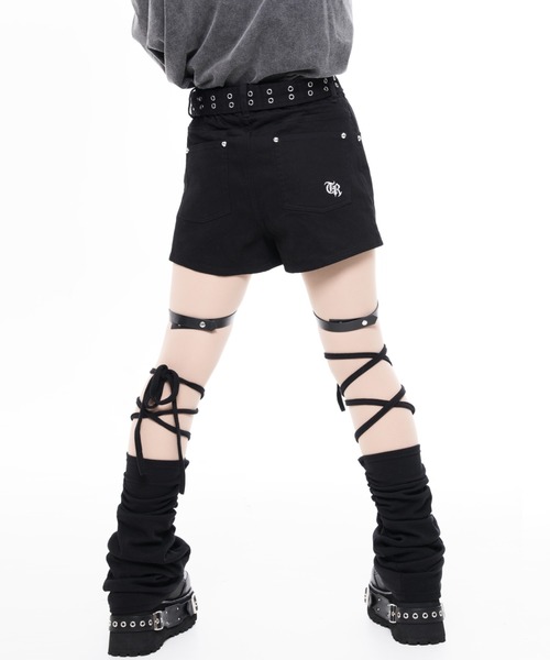 TRAVAS TOKYO(トラバス トウキョウ)の「『TRAVAS TOKYO/トラバス トーキョー』ガーターベルト付きショートパンツ(その他パンツ・レディース・ブラック・L/M)」の6枚目の写真