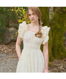 Ruffle line sleeveless dress_3 Colors