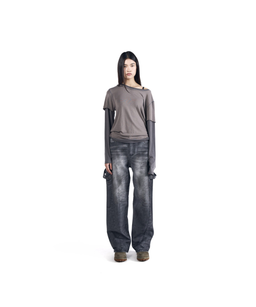 AAKAM（アーカム）の「Hammer Studded Denim Pants (Black)（デニムパンツ・レディース・その他・1/2）」の6枚目の写真