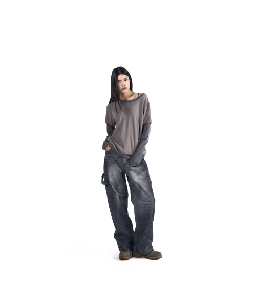 AAKAM（アーカム）の「Hammer Studded Denim Pants (Black)（デニムパンツ・レディース・その他・1/2）」の9枚目の写真