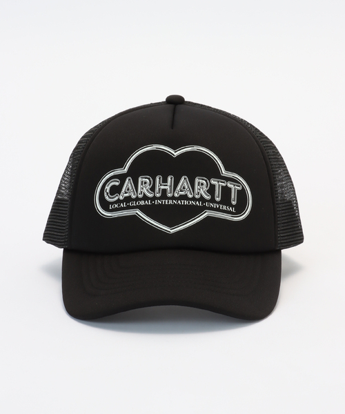 Carhartt WIP（カーハートダブリューアイピー）の「CARHARTT WIP / カーハート ダブリューアイピー CLOUD HEART TRUCKER CAP（キャップ・メンズ・ブラック・FREE）」の2枚目の写真