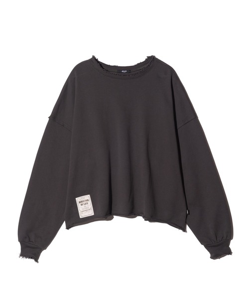 glamb(グラム)の「Ticket Tag Damage Sweat / チケットタグダメージスウェット(スウェット・メンズ・アイボリー/ブラック/グリーン・S/M/L)」の5枚目の写真