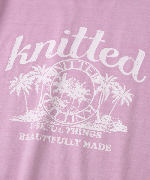 KNITTED(ニッティド)の「(ユニセックス) ピグメント パームツリー グラフィック Tシャツ ウォッシングピンク(Tシャツ/カットソー・レディース・その他・MEDIUM/LARGE/X-LARGE)」の6枚目の写真