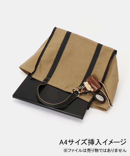 cache cache(カシュ カシュ)の「cachecache/カシュカシュ チャームツキキャンバストート(トートバッグ・レディース・ベージュ/ブラック・FREE)」の7枚目の写真