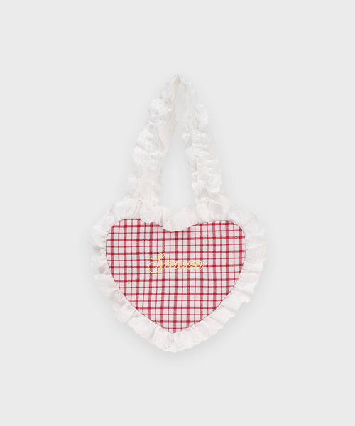 SINOON(シヌーン)の「Shirring Heart Bag (Red)(メッセンジャーバッグ・レディース・レッド・FREE)」の4枚目の写真