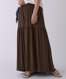 【セットアップ対応】前後差切替ギャザースカート