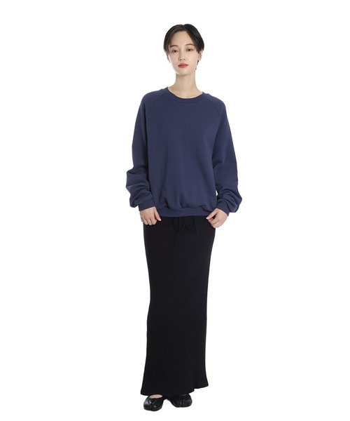 BASERANGE（ベースレンジ）の「BASERANGE / ベースレンジ：RIM RAGLAN SWEATSHIRT：PURR-RD-WI25[ANN]（スウェット・レディース・ブルー系その他・S）」の2枚目の写真