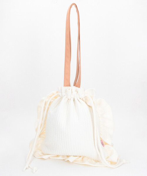 FREAK'S STORE(フリークスストア)の「Aya kawasaki for FREAK'S STORE/アヤカワサキ 【Beach & Festival】別注 キルティング巾着バッグ(ショルダーバッグ・レディース・キャメル/パープル/ナチュラル・ONE SIZE)」の4枚目の写真