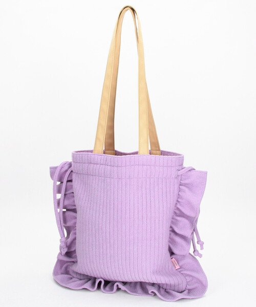 FREAK'S STORE(フリークスストア)の「Aya kawasaki for FREAK'S STORE/アヤカワサキ 【Beach & Festival】別注 キルティング巾着バッグ(ショルダーバッグ・レディース・キャメル/パープル/ナチュラル・ONE SIZE)」の7枚目の写真