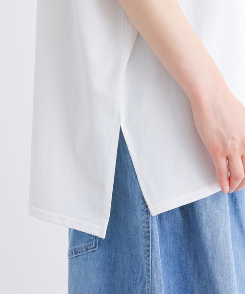 n'OrLABEL(ノアールレーベル)の「【接触冷感】配色レースプリントカットソー(Tシャツ/カットソー・レディース・オフホワイト/チャコール・FREE)」の3枚目の写真