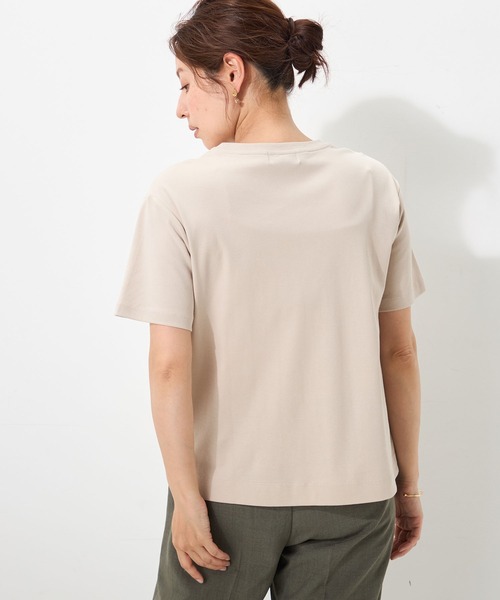 GALLORIA(ギャローリア)の「【汗ジミ軽減・接触冷感】レース刺繍ロゴT(Tシャツ/カットソー・レディース・ベージュ/ホワイト/ブラック・L/S/LL/M)」の8枚目の写真
