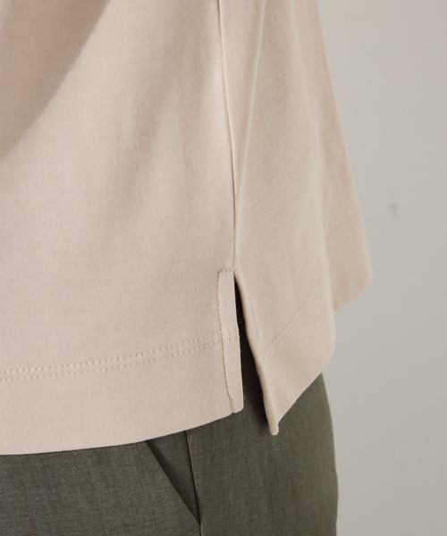 GALLORIA(ギャローリア)の「【汗ジミ軽減・接触冷感】レース刺繍ロゴT(Tシャツ/カットソー・レディース・ベージュ/ホワイト/ブラック・L/S/LL/M)」の11枚目の写真