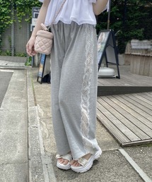 サイドレースラメスウェットパンツ