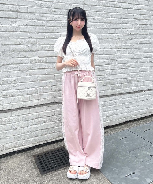 INGNI(イング)の「サイドレースラメスウェットパンツ(その他パンツ・レディース・グレー/ライトピンク/ブラック・FREE)」の10枚目の写真