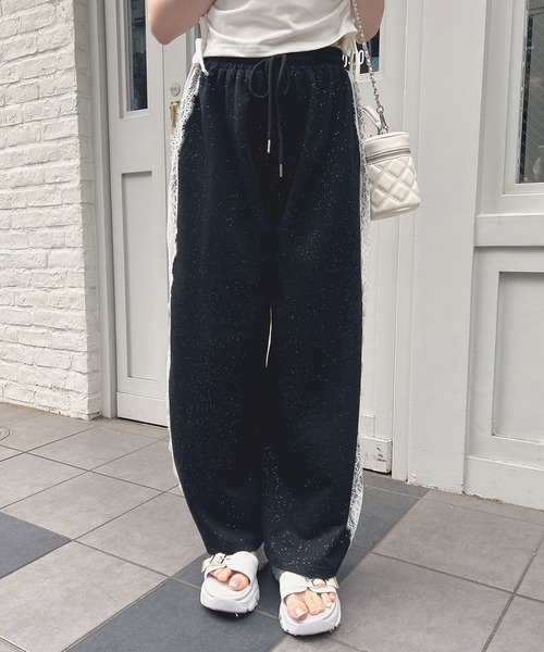 INGNI(イング)の「サイドレースラメスウェットパンツ(その他パンツ・レディース・グレー/ライトピンク/ブラック・FREE)」の18枚目の写真