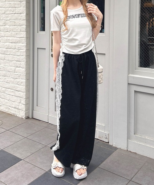 INGNI(イング)の「サイドレースラメスウェットパンツ(その他パンツ・レディース・グレー/ライトピンク/ブラック・FREE)」の21枚目の写真