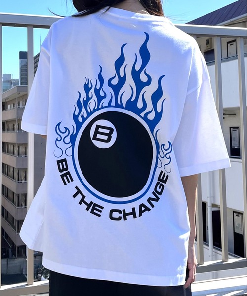 RGY（アールジーワイ）の「ビリヤード両面プリント ビッグシルエットTシャツ（Tシャツ/カットソー・メンズ・ブラック/ライトベージュ/ホワイト・LARGE/MEDIUM）」の11枚目の写真