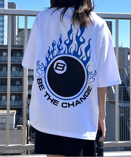 RGY（アールジーワイ）の「ビリヤード両面プリント ビッグシルエットTシャツ（Tシャツ/カットソー・メンズ・ブラック/ライトベージュ/ホワイト・LARGE/MEDIUM）」の14枚目の写真