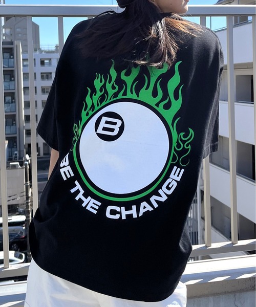 RGY（アールジーワイ）の「ビリヤード両面プリント ビッグシルエットTシャツ（Tシャツ/カットソー・メンズ・ブラック/ライトベージュ/ホワイト・LARGE/MEDIUM）」の21枚目の写真