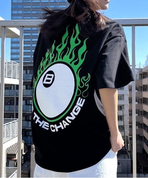 RGY（アールジーワイ）の「ビリヤード両面プリント ビッグシルエットTシャツ（Tシャツ/カットソー・メンズ・ブラック/ライトベージュ/ホワイト・LARGE/MEDIUM）」の22枚目の写真