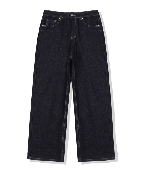 BASIC LABEL（ベーシックラベル）の「Frame wide-washed denim pants 5 Color [BLBD_5011]（デニムパンツ・レディース・ブルー/インディゴブルー/ライトブルー/ブラック/ブラック系その他2・X-SMALL/SMALL/MEDIUM/LARGE/X-LARGE）」の9枚目の写真
