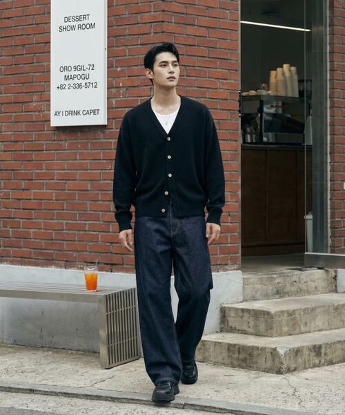BASIC LABEL（ベーシックラベル）の「Frame wide-washed denim pants 5 Color [BLBD_5011]（デニムパンツ・レディース・ブルー/インディゴブルー/ライトブルー/ブラック/ブラック系その他2・X-SMALL/SMALL/MEDIUM/LARGE/X-LARGE）」の12枚目の写真