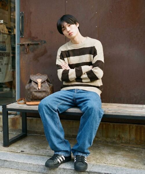 BASIC LABEL（ベーシックラベル）の「Frame wide-washed denim pants 5 Color [BLBD_5011]（デニムパンツ・レディース・ブルー/インディゴブルー/ライトブルー/ブラック/ブラック系その他2・X-SMALL/SMALL/MEDIUM/LARGE/X-LARGE）」の14枚目の写真
